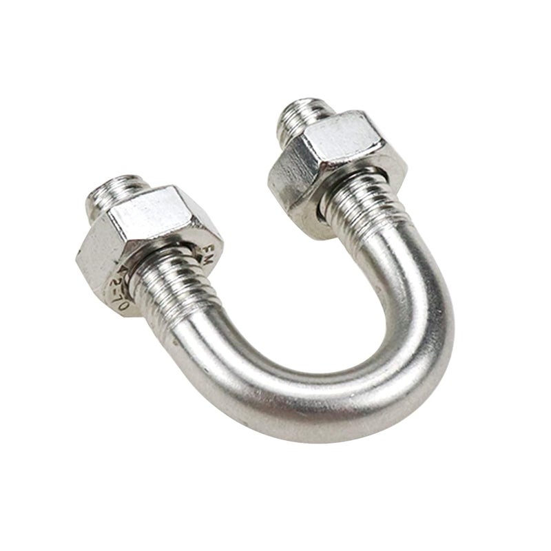Sscon 10Pcs M6x10 304 Stainless Steel U-Bolt Fastener for 10mm Pipe Dia - Image 3